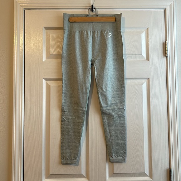 Gymshark Seamless Leggings, light blue/grey - Picture 1 of 4